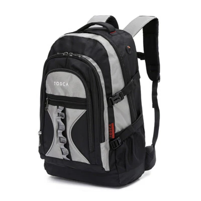 Tosca 50L/58x38x23cm Deluxe Padded Outdoor Utility Bag Backpack - Black/Grey