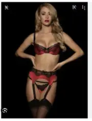 Rare New Honey Birdette Roxy Suspender Size Small Swarovski Crystal