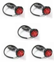5 3/4" Red Round Bullet Clearance Side Marker Truck Trailer RV Mini LED Light