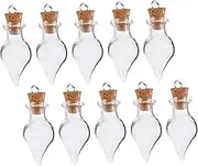 Cabilock 30pcs Glass Wishing Bottles Water Bottles Large Small Caps Drop Vial Cute Decorative Apothecary Cork Stopper Decoration present Wishing Bottle High Borosilicate Glass Transparent