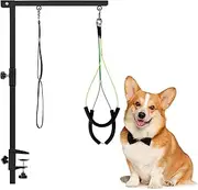 Dog Grooming Table Arm - 35" Stand With Loop Noose and Foldable Harness for Small Medium Dogs