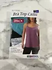 32 Degrees Ladies Bra Top Cami 2 Pack Large Teal And Black
