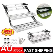 Caravan Step Pull Out Folding Aluminium Off Road RV Camper Trailer Double/Single