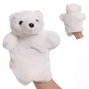 Cute Bear Animal Hand Puppet Plush Doll Storytelling Gloves Kid White Children