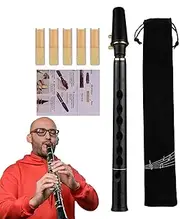 Pocket Saxophone | 8-Hole C Key Practice Sax | Compact Practice Tool with Reeds and Carrying Bag, Band and Orchestra Musical Instruments for Musicians