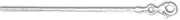 [JewelryWeb] 925 Sterling Silver 1.5 mm Snake Chain Anklet - 25 Centimeters