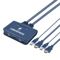 在飛比找蝦皮購物優惠-✩USB HDMI切換器2口 KVM二進一出雙電腦/監控切屏