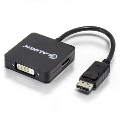 Alogic 3 in 1 DisplayPort to DisplayPort HDMI DVI Adapter Male to 3 Female.WP