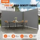 Retractable Side Awning 79x236 Outdoor Privacy Screen Waterproof UV30 Room