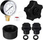 Pool Pump Pressure Gauge - Water Gauge PSI Gauge - Water Pressure Gauge with Drain & Gasket, Pool Filter Gauge for Swimming Pool, Spa, Aquarium