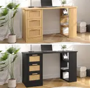 ALFORDSON Computer Desk Drawers Home Office Laptop PC Study Table Shelf