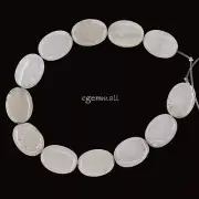 12 Pink Peruvian Opal Flat Oval Beads 12x16mm #76197