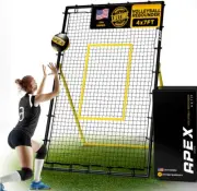 Adjustable Volleyball Rebounder Net 7X4 Ft – Bounce Back Training Equipment with
