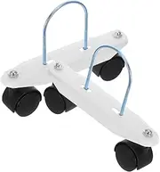 POPETPOP 1 Pair Replacement Brackets with Swivel Casters for Oil Filled Radiator Shaped Support and Stable Footplate for Easy Movement of Patio Heaters