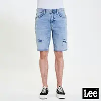 在飛比找樂天市場購物網優惠-Lee 902 不修邊褲管刷破牛仔短褲 男 Modern 淺