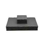 Argon Tableware Square / Rectangular Natural Slate Placemat Set - 6 Coasters & 6 Placemats