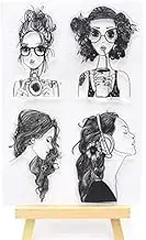 Welcome to Joyful Home 1pc Fashion Girl Lady Rubber Clear Stamp for Card Making Decoration and Scrapbooking
