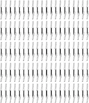 100PCS Metal Treasury Tags, 4.5cm Barb Elastic Cord with Metal Ends Metal Barbs Barbed Fasteners for Office Fasteners, Hole Punch Ties, String Binders (Black)