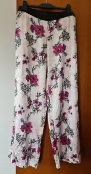 Bras N Things Ladies Floral Print Oriental Luxe Lounge Sleep Pants Size 10 New
