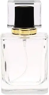 Perfume Atomiser Perfume Bottle, Refillable Travel Perfume Sprayer Pump Atomiser Empty Glass Spray Bottle 50 ml (Black)