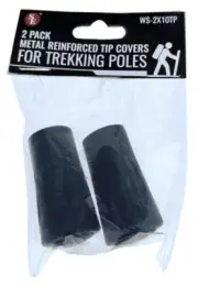 2Pc Metal Reinforced Rubber Tip Covers For Trekking Poles WS-2X10TP