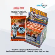 2017 Panini Classics NFL Football SINGLE PACK FROM Hobby Box. (Mahomes RC?)