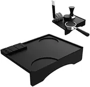 Cozioz Food Grade Silicone Coffee Tamping Mat Non-Slip Tamper Pad for Baristas, Home Kitchens, and Coffee Shops, Black, 19.5x14.7 cm