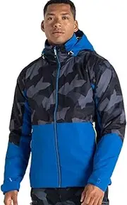 [Dare 2b] Mens Precision Waterproof Hooded Thermal Ski Jacket - Black Geo - L