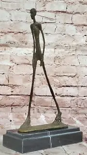 Bronze Sculpture Abstract Walking Man Home Decoration Accessories Statue Deal