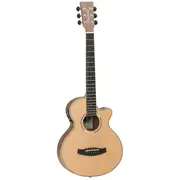 Tanglewood TDBTTCEBW Discovery Exotic Super Folk Cutaway Guitar Black Walnut