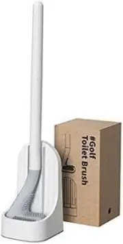 Toilet Brush and Holder Set,New Base Long-Handled Toilet Brush,No Dead Ends