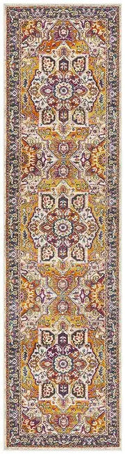 Babylon in Rust and Multi Coloured : Runner Rug