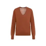 [Dries Van Noten] Dries Van Noten-Brown Tuomas Merino Wool Pullover-Donna S STAND