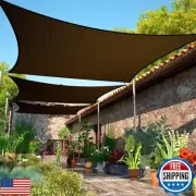 ShadeMart 16' x 20' Brown Sun Shade Sail UPF50 Rectangle Canopy Fabric Cloth