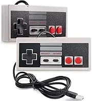 2 Pack USB Controller for NES Games, suily PC USB Controller Retro Gamepad Joystick Raspberry Pi Gamepad Controller for Windows PC Mac Linux RetroPie NES Emulators