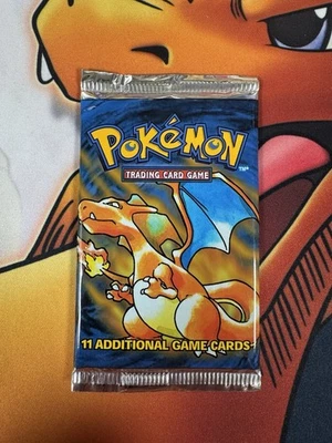 1999 Pokemon Base Set Sealed Booster Pack Charizard Art