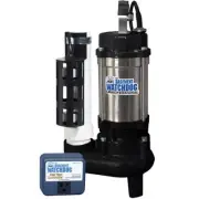 Basement Watchdog Professional 1 HP Cast Iron & SS Sump Pump w/ Vertical Dual...