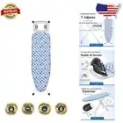 Compact 43" Portable Ironing Board with Adjustable Height and Anti-Skid Feet
