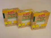 3X-Glad Compost Small Kitchen 2.6 Gallon Trash Bags, Lemon Scent w/Febreze-20 CT