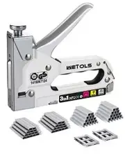 WETOLS STAPLE GUN We-811, Heavy Duty, 3 In 1 Manual Nail Gun With 6000 Staples
