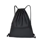Drawstring Backpack Sport Gym Sackpack-Black