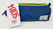 NEW Herschel Settlement Case (Pencil PouchBag) Warp Check BlackBlueYellowRed