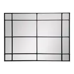 [Florabelle Living] Crawford Rectangular 16 Pane Mirror Iron Frame Black 200cm x 160cm