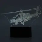 Night Light 3D Helicopter Acrylic Lamp With Touch Switch For Desk Decor Gift
