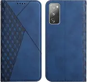 Compatible with Samsung Galaxy S20 FE 5G Magnetic Closure Wallet case Cover,Compatible with Samsung Galaxy S20 Fan Edition 5G / S20 Lite 5G Flip Kickstand Case Blue