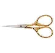 ROBERT KLAAS SEWING EMBROIDERY SCISSORS 3 1/2" GOLD PLATED *NEW*