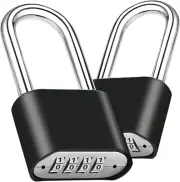 2 Pcs Combination Lock 4-Digit Heavy Duty Combo Lock Combination Padlock Outdoor