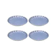 4pc Ladelle Marguerite Stoneware Dinner Plate 27.2x27.2x3.2cm Powder Blue