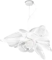CJLWSLCO Simple Creative Fashion Transparent Flower Acrylic Pendant Lightled Bedroom Living Room Study Dining Room Decoration Hanging Lamp LED Light Source Chandeliers Modern Simple Home Lighting Fixt