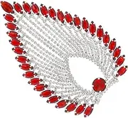KALLORY Rhinestone Clothing Applique Patch Heart Shaped Crystal Handbag Decor DIY Fashion Accessory for Shoes Jackets and Bags Present for All Ages Easy to Attach